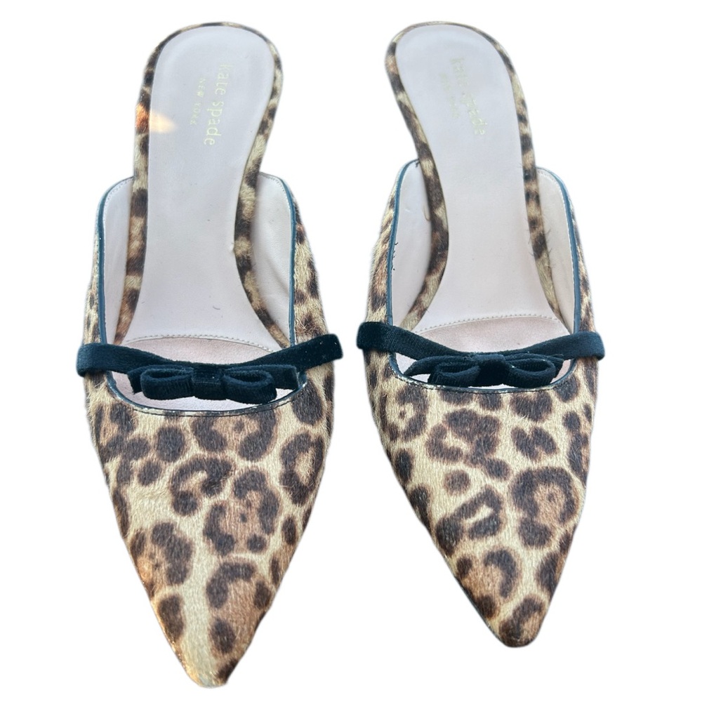 Kate Spade Leopard Kitten Heel Size 7 - Picture 2 of 3